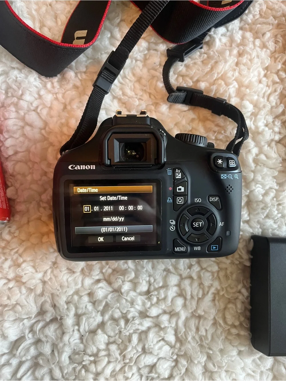 Canon EOS Rebel T3 Black DSLR Camera with Strap and Vivitar Lenses